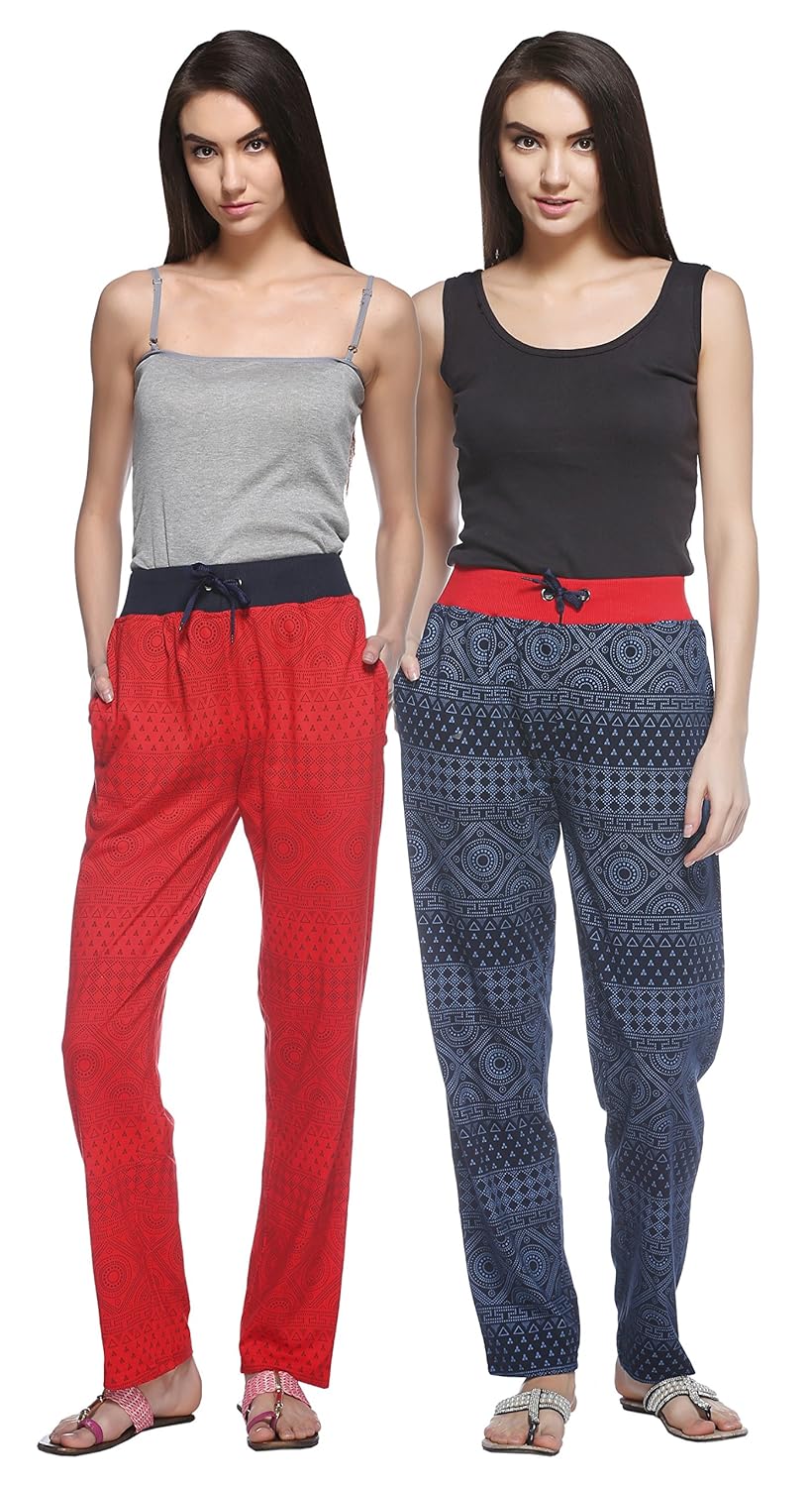 shaun women's cotton track pants (pack of 2)