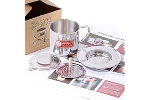 Vietnamese Coffee Filter Maker Press. Screw Down Phin Made in Vietnam. Authentic (1, Medium (8 oz))