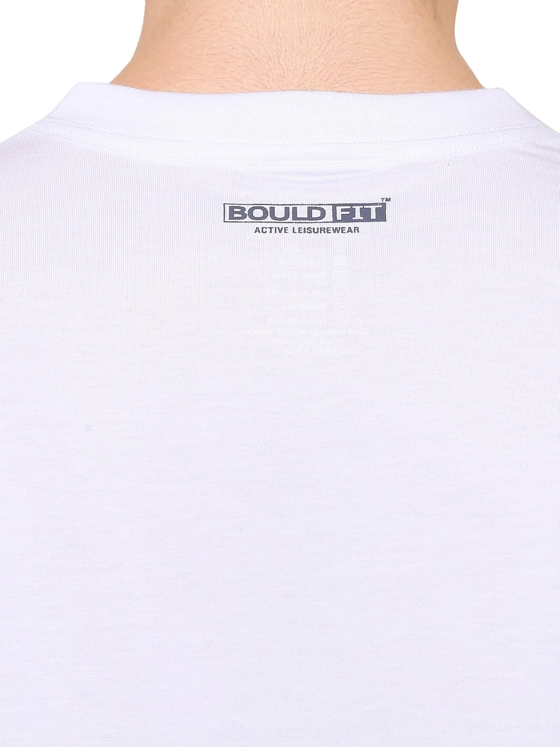 bouldfit men's v-neck t-shirt solid (colour - white)