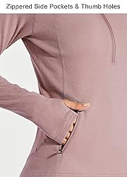 Willit Women's Fleece Running Jacket Pullover