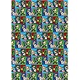 Official Minecraft Gift Wrap - 2 Sheets, 2 Tags for Presents - Officially Licensed