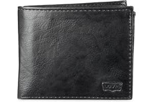Levi's Men's RFID Extra Capacity Slim Bifold Wallet with Multiple Card Slots