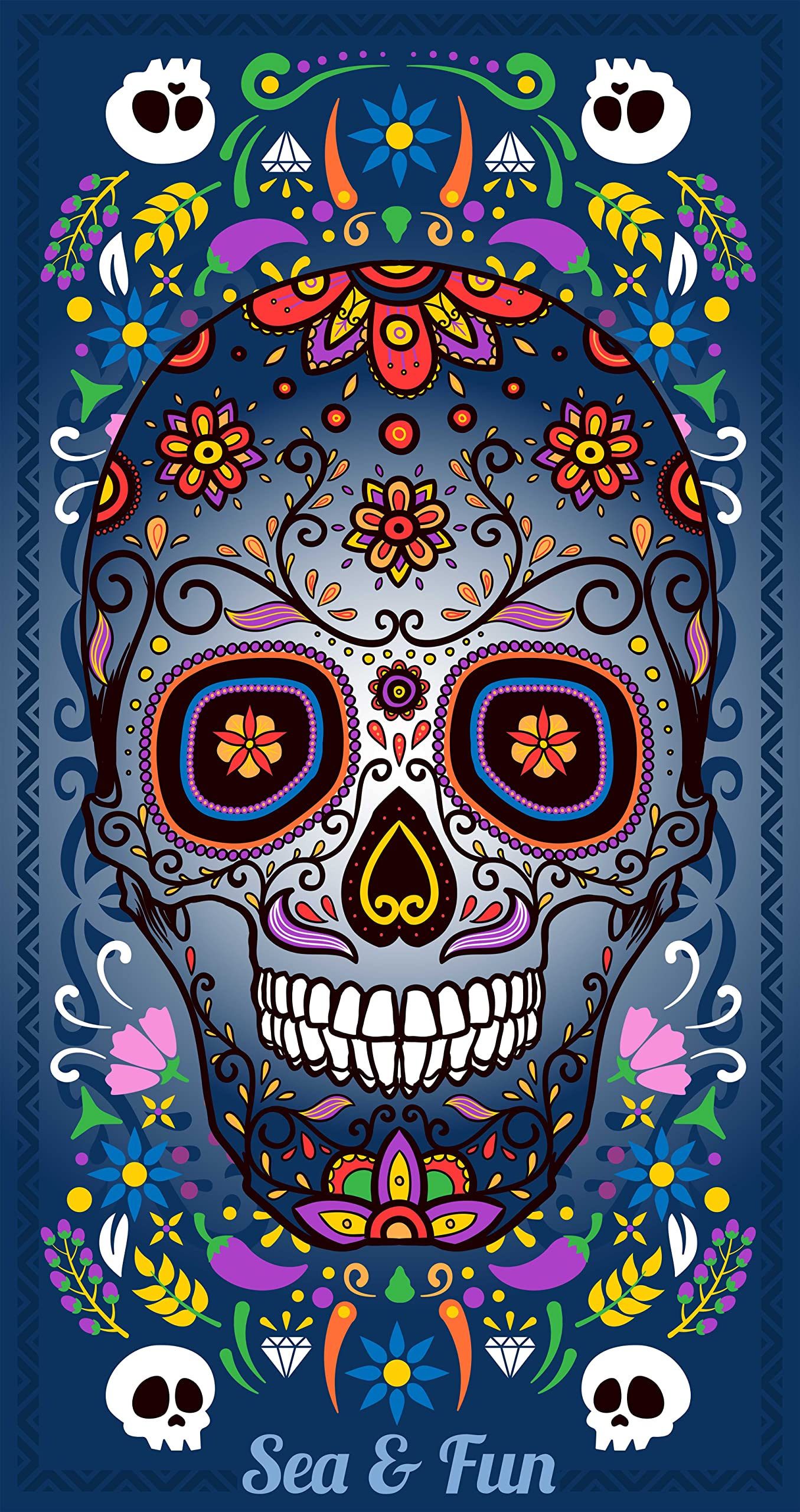 Miracle Home. Microfiber Pumpkin Towel, 100% Polyester, 95 X 175 Cm. Blue 11807 — image 1