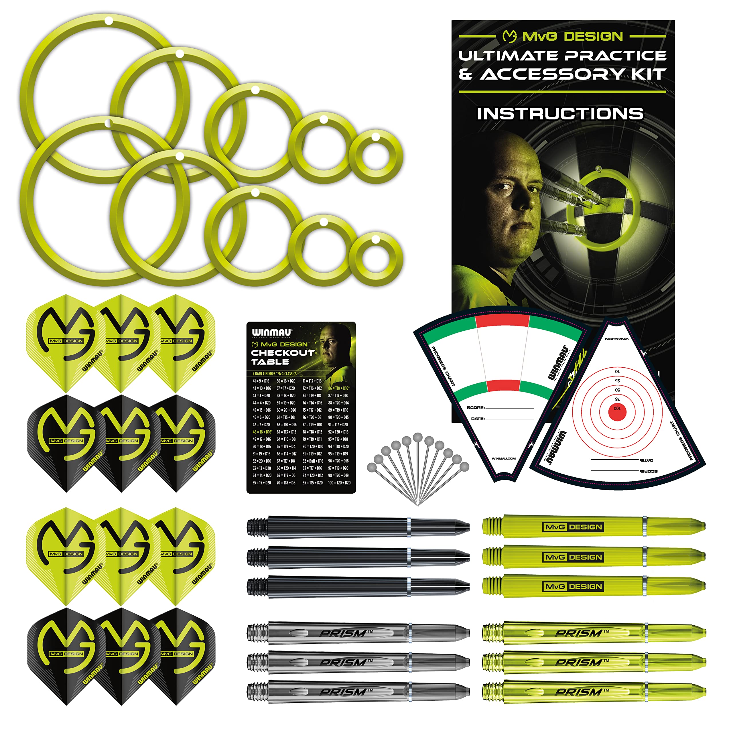 Winmau Michael van Gerwen MvG Ultimate Darts Practice & Accessory Kit
