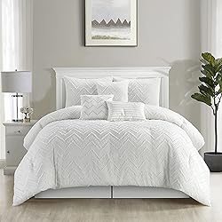 Stratford Park White Bed Comforter Queen Set, 7