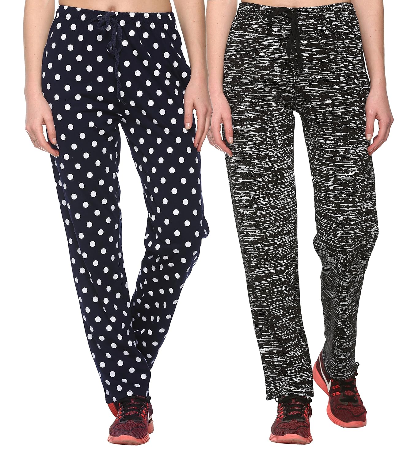 shaun women's cotton track pants (pack of 2)