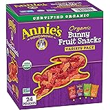 Annie's Organic Bunny Fruit Snacks, Variety Pack, Gluten Free, Vegan, 24 ct