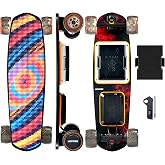 Uditer S3/Pixel/Mini Electric Skateboard - Swappable Battery &amp; 105mm Wheels | 24/12 Miles Range, 105*65mm Cloud Wheels, Dual 600W Hub-Motors with remote, 330lb Max Load, IP55 Waterproof, UL-Certified