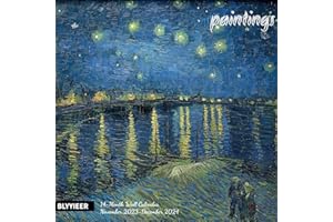 BLYYIEER 2024 Wall Calendar Art Paintings, 14 Months Wall Calendars, Nov.2023 - Dec.2024, 12" x 24" Opened, Thick Glossy Paper, HD 2024 Monthly Wall Calendars, Home and Office Organizer