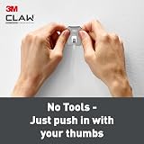 3M CLAW Picture Hooks Heavy Duty Drywall Hangers 20kg Max Weight 2 Pack No Tools view 7