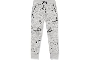 Amazon Essentials Disney | Marvel | Star Wars Boys and Toddlers' Zip-Pocket Fleece Jogger Pants (Previously Spotted Zebra)