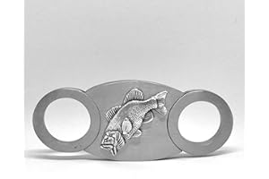 CIGAR CUTTERS BY JIM Bass Fishing Cigar Cutter – Double Guillotine Blades – in Gift Box