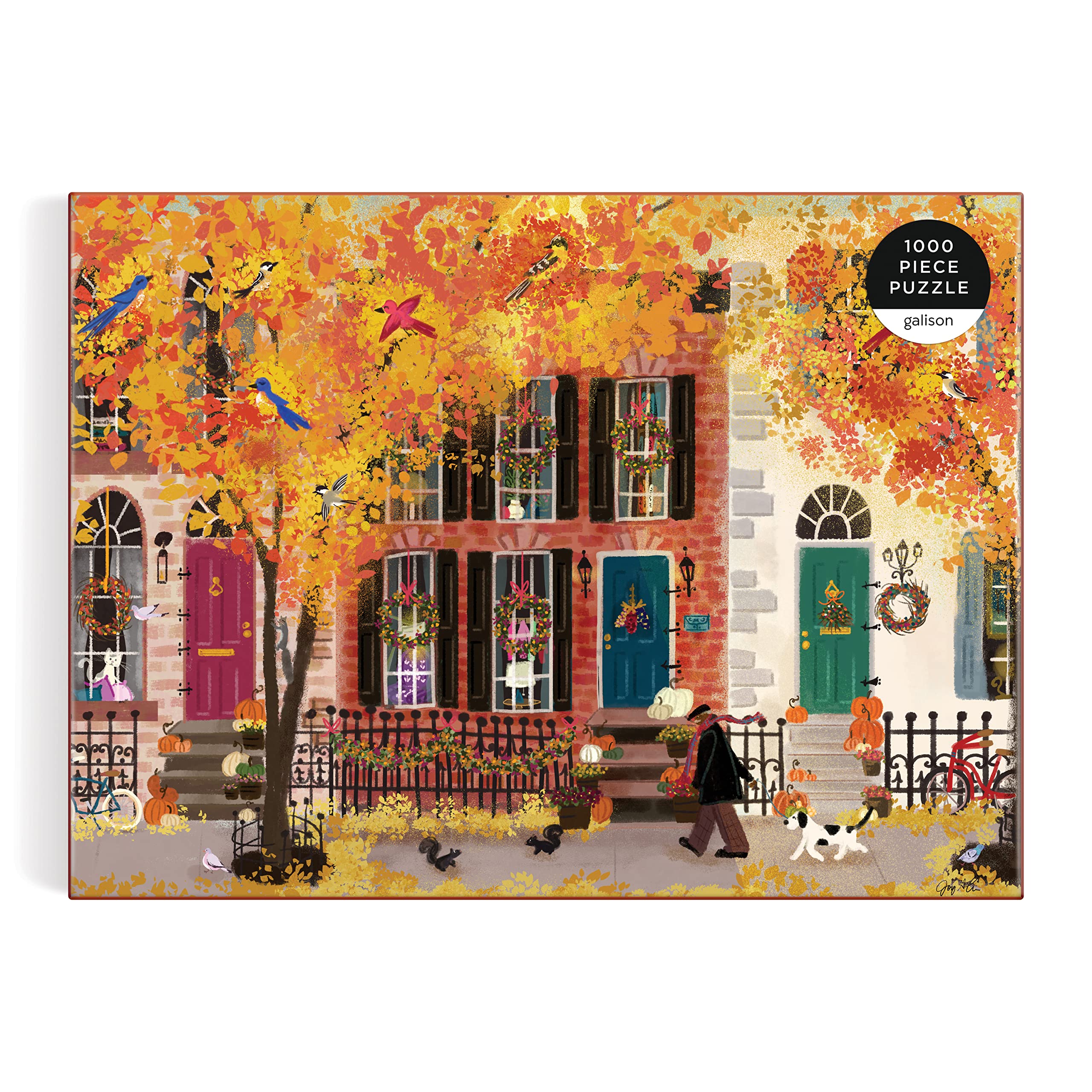 Galison Autumn in The Neighborhood 1000 Piece Puzzle from Galison - 27