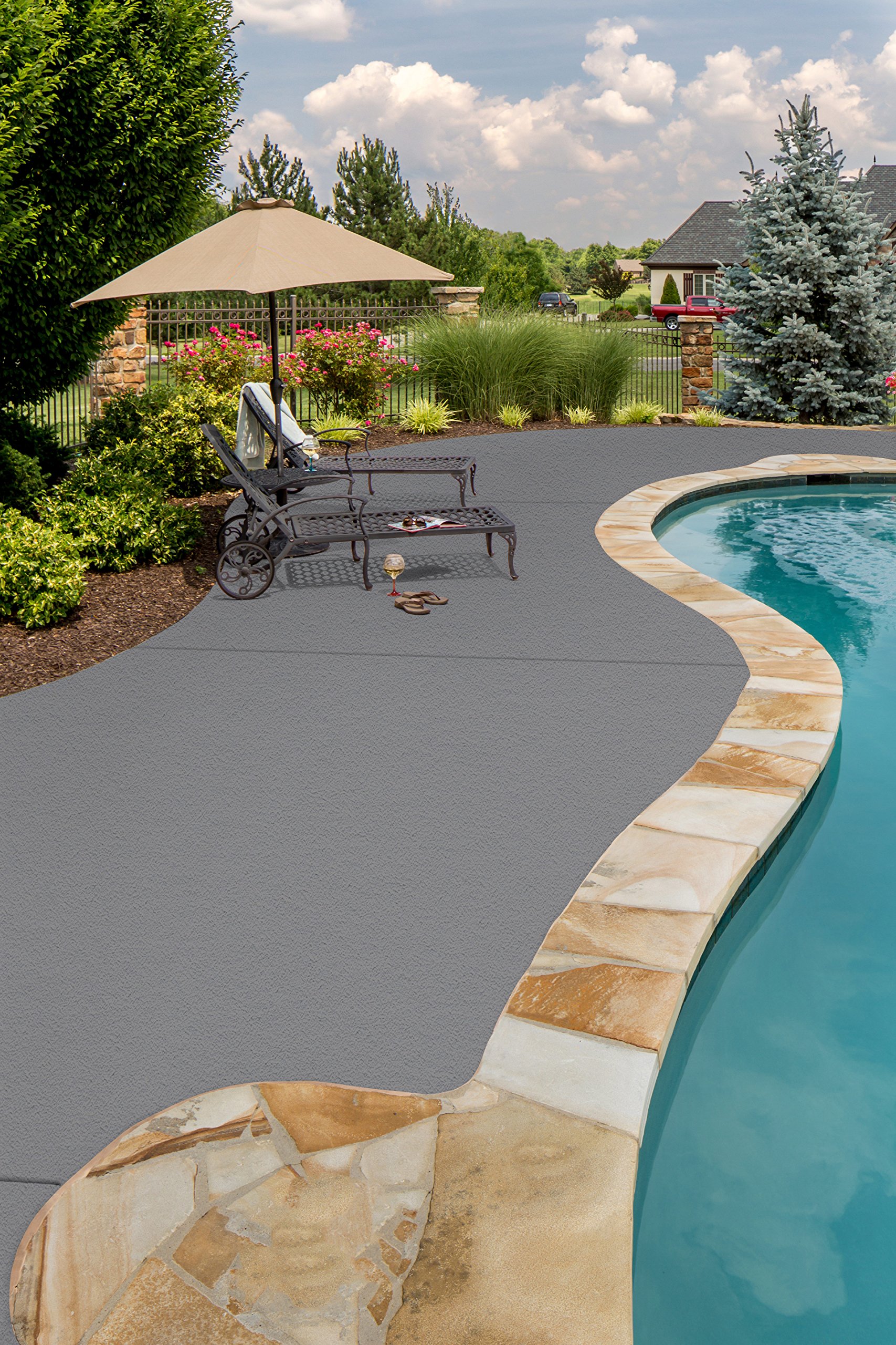 KILZ Over Armor Textured Wood/Concrete Coating, 1 gallon, Slate Gray