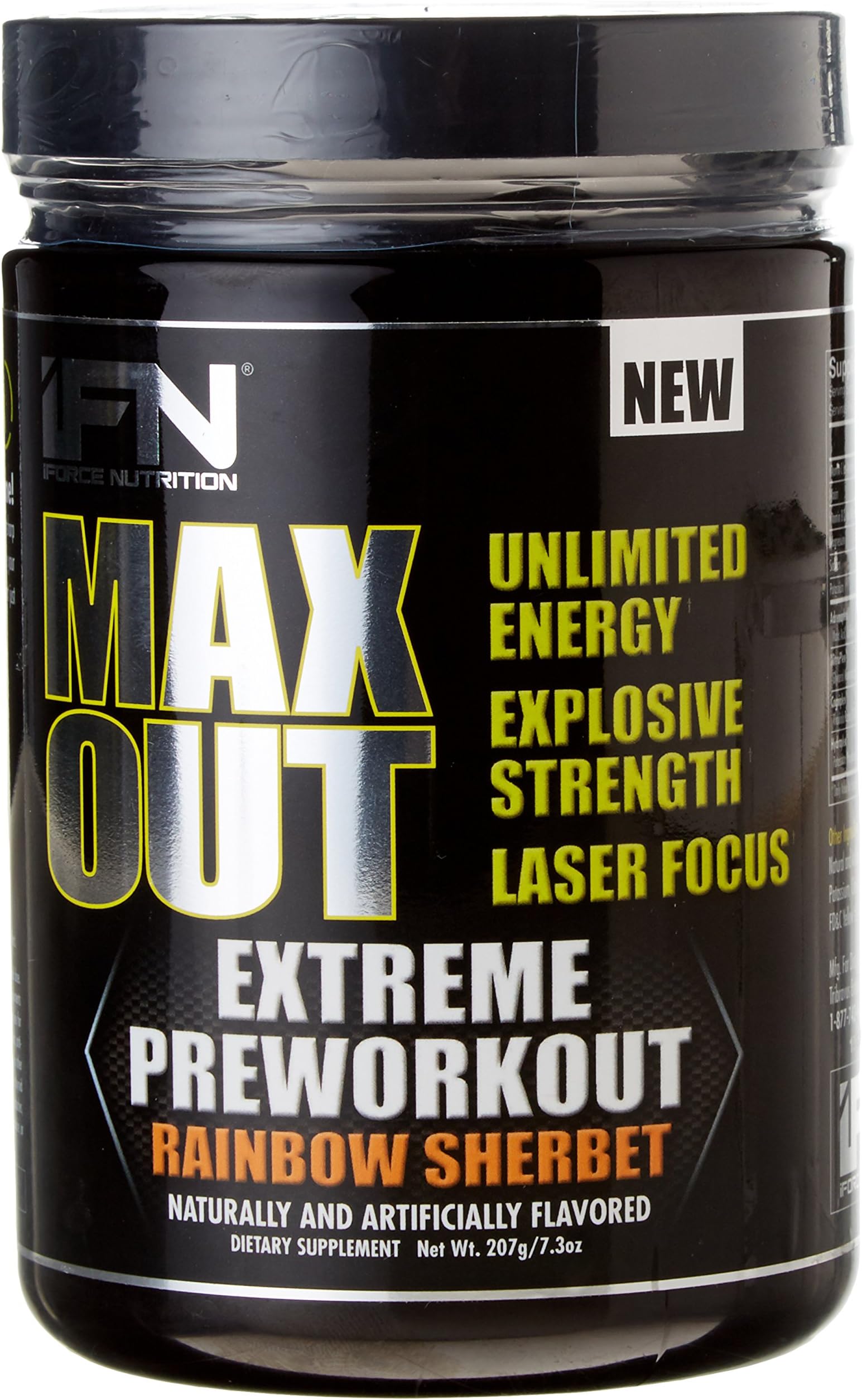 iForce 207 g Rainbow Sherbert Max Out Extreme Pre-Workout Powder