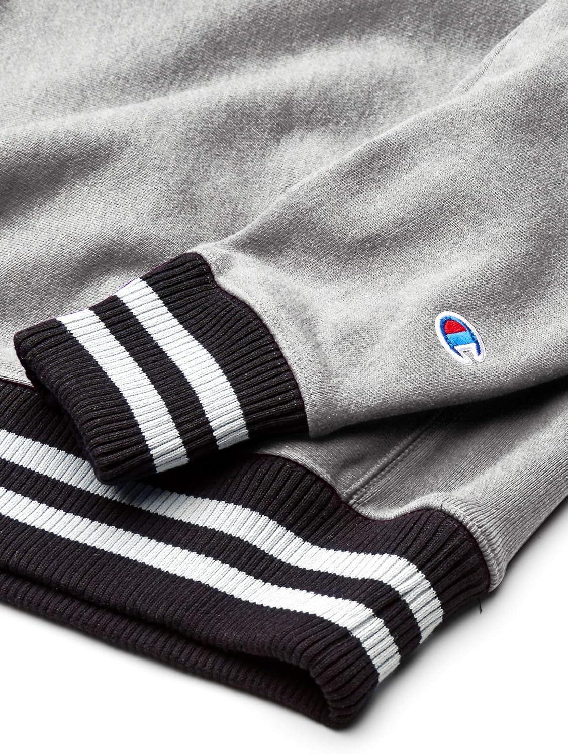 Champion LIFE Men's Reverse Weave Crew Yarn Dye Rib Trim-Full Chest Script: Clothing