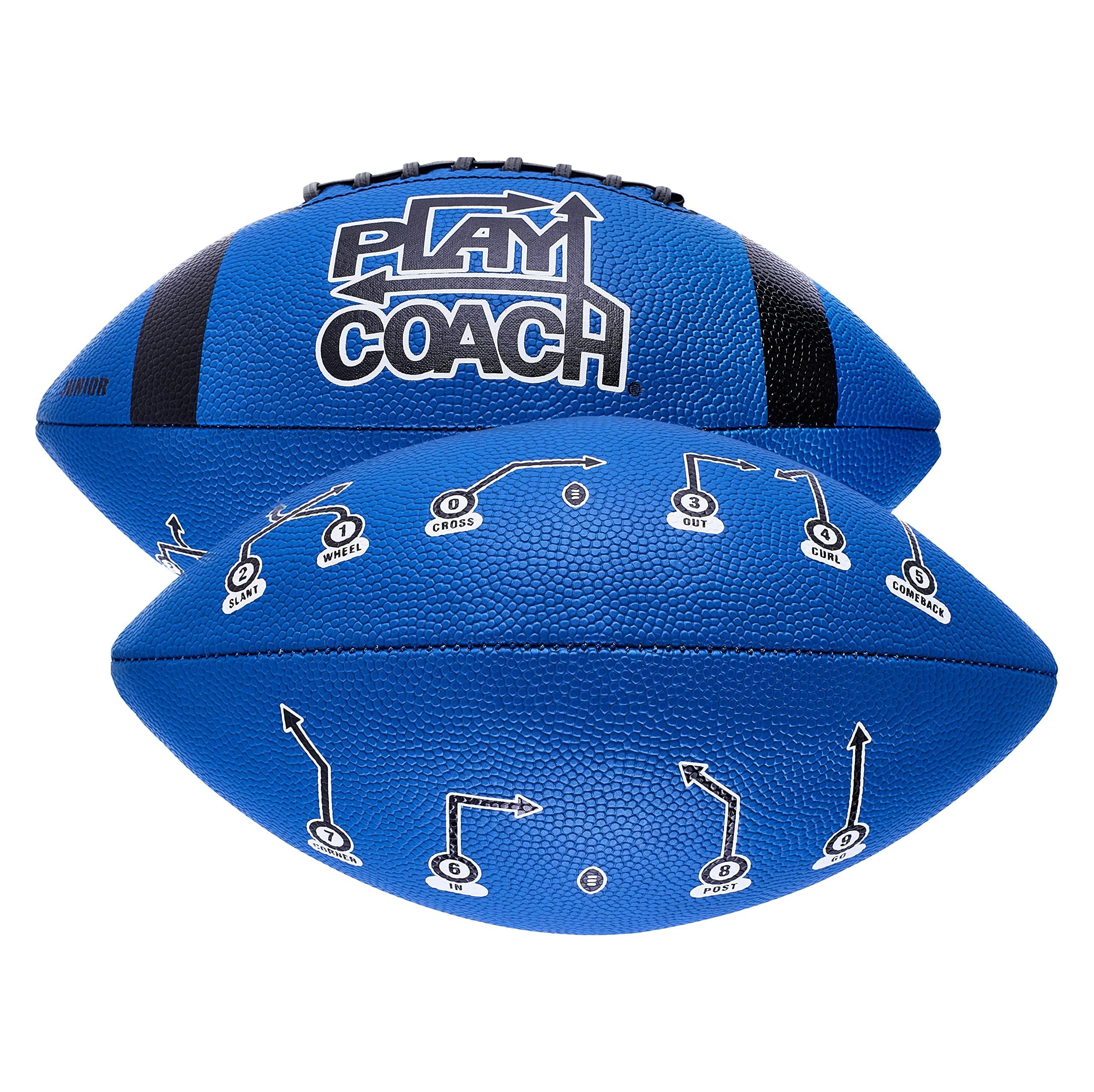 Photo 1 of PlayCoach Youth Football in Junior & Peewee Sizes with 10 Basic Passing Routes for Kids 6 to 12 - Endorsed by Drew Brees, Beach Football, Kids Football, Leather Peewee Size