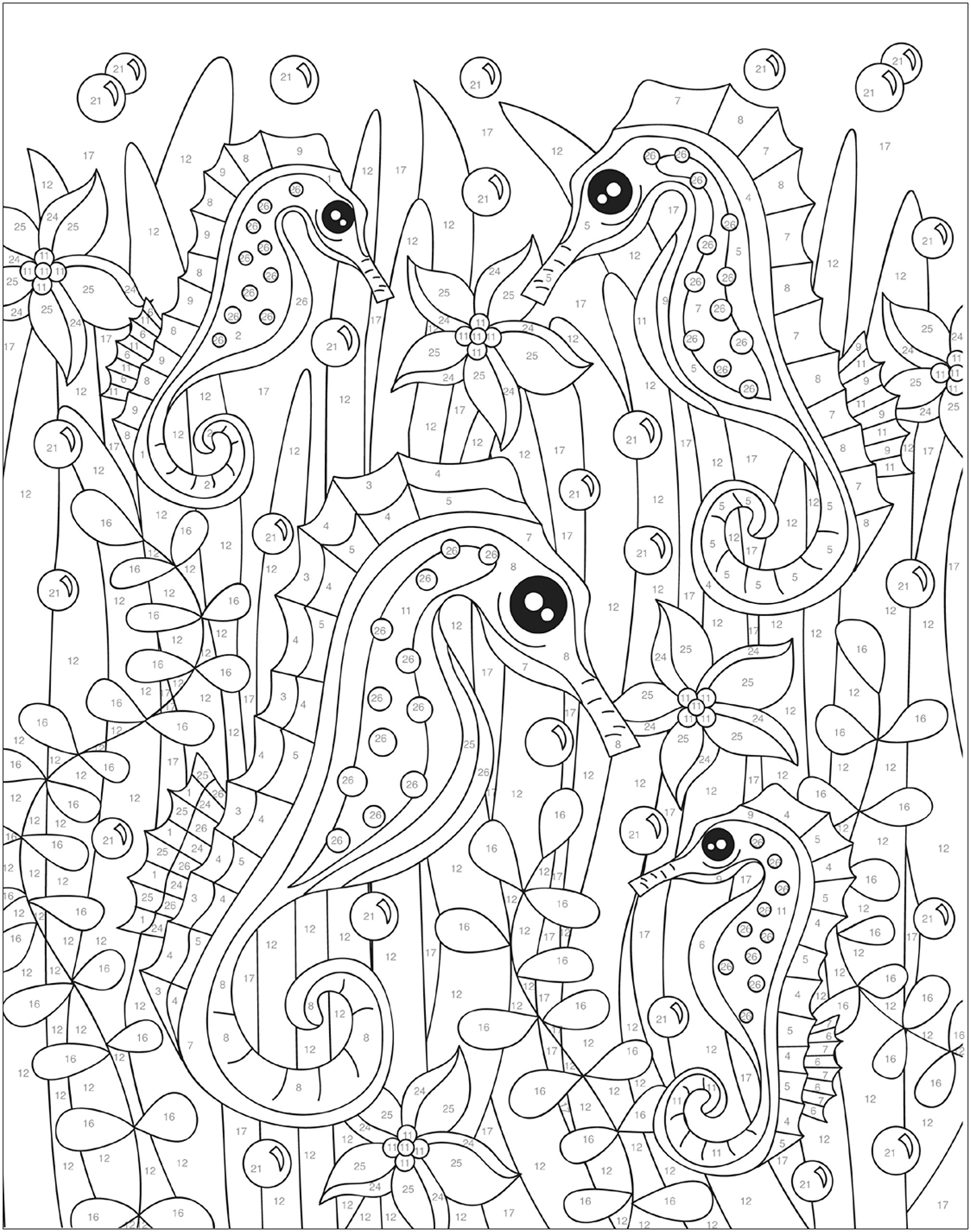 Mua Zendoodle Color by Number Sea Life Underwater Worlds To Color And Mua Zendoodle Color by Number Sea Life Underwater Worlds To Color And