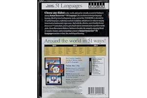 TOPICS ENTERTAINMENT Instant Immersion 51 Languages - 3 CD-ROMs. Alabian, Arabic (Egyptian), Brazilian Portuguese, Burmese, Cantonese, Croatian, Czech, Danish, Dutch, Estonian, Finnish, French, German, Greek, Gujarati, Hawaiian, Hebrew, Hindi, Hungarian, Icelandic, Indonesian, Irish, Italian, Japanese, Korean, Latvian, Lithuanian, Malay, Mandarin, Mexican Spanish, Navajo, Nepali, Norwegian, Pashto, Polish, Punjabi, Romanian, Russian, Serbian, Slovak, Slovenian, Swahili, Swedish,Tagalog, Thai, Tibetan, Turkish, Urdu, Vietnamese, Yiddish, and Zulu