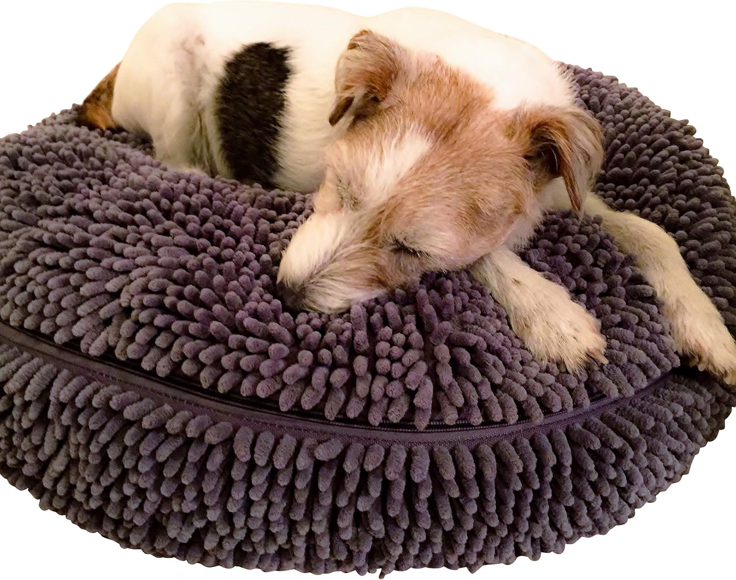 Soggy Doggy Super Snoozer Microfiber Chenille Round Dog Bed — Pick Size