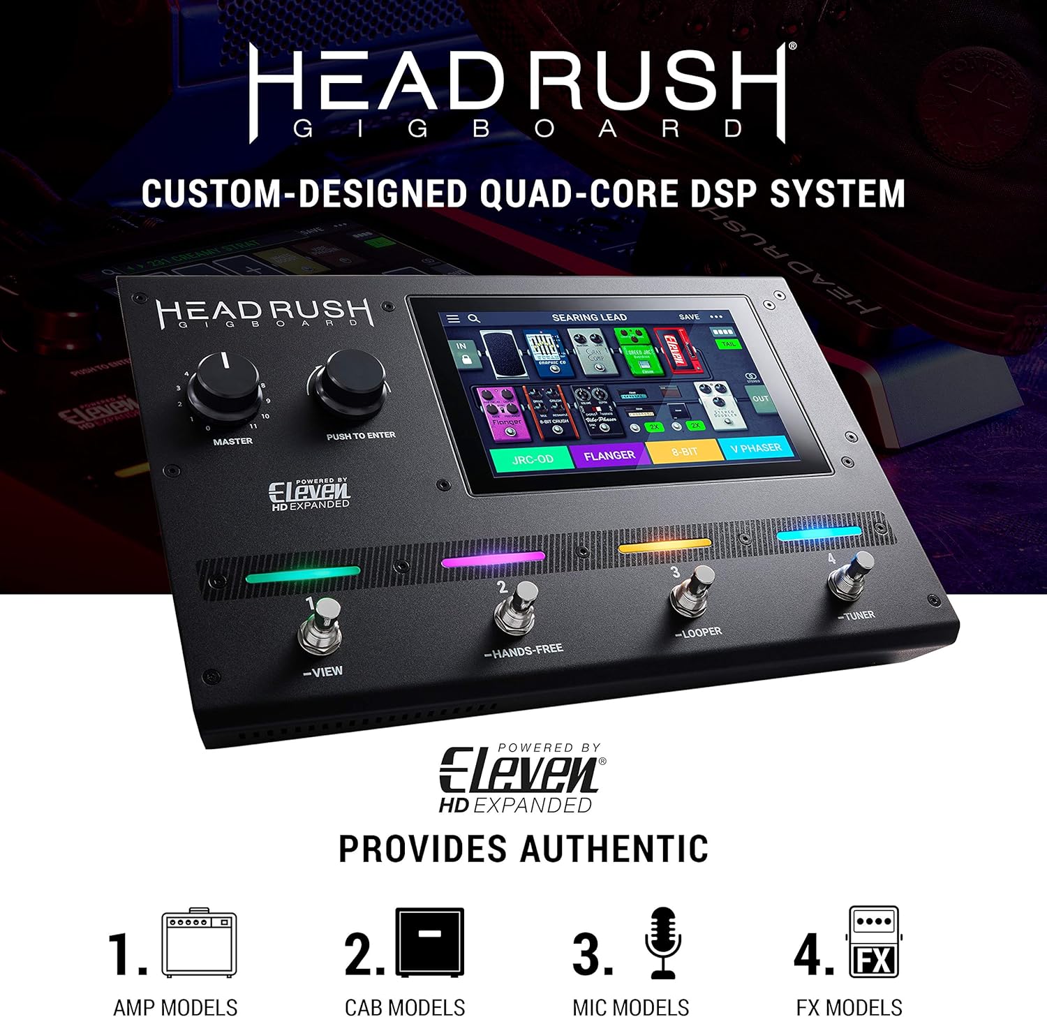 HeadRush Gigboard and Expression Pedal Bundle Electric Guitar and