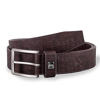 natventure® Herren Gürtel - Premium Herrengürtel aus hochwertigem Korkleder - Männer Gürtel Schwarz Braun - inkl. edler Gesch