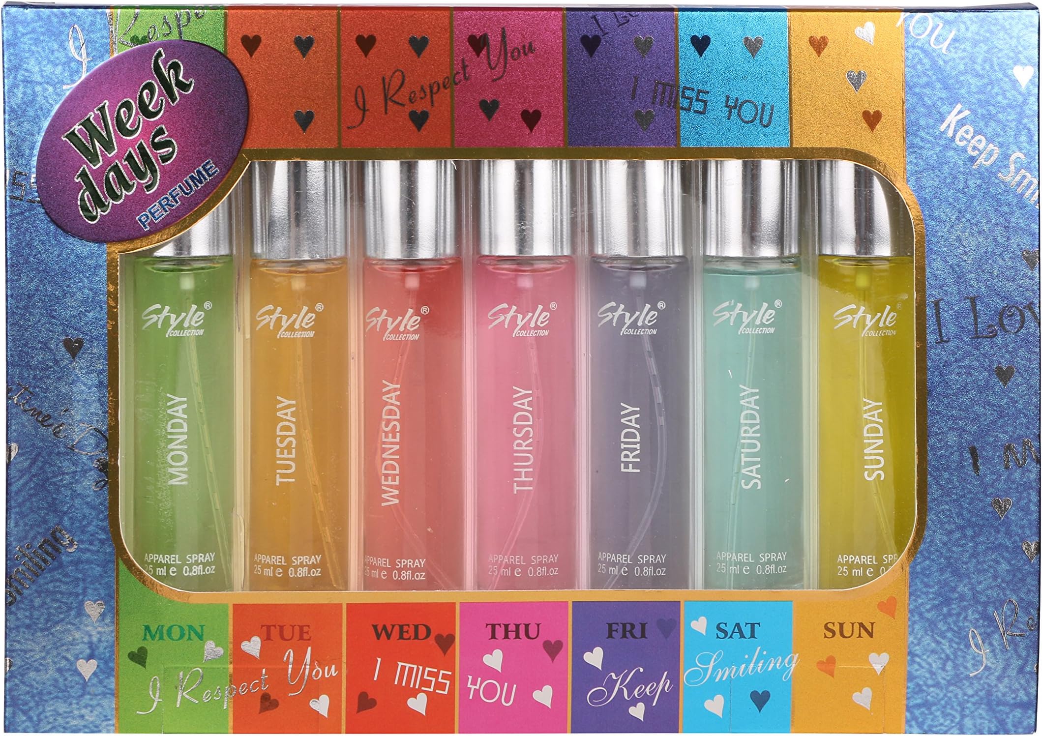 CRISMODA PARFUMS Weekdays Eau de Parfum, 25ml - Pack of 7
