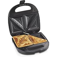 Hamilton Beach Sandwich Maker, Makes Omelettes and Grilled Cheese, 4 Inch, Easy to Store (25430), BLACK