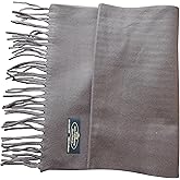 Annys Super Soft 100% Cashmere Scarf 12 X 72 with Gift Bag (Dark Brown)