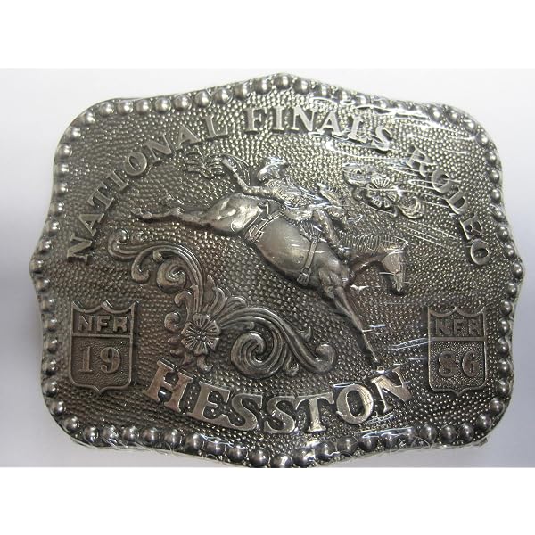 Amazon.com: Hesston 1984 National Finals Rodeo Adult Belt 