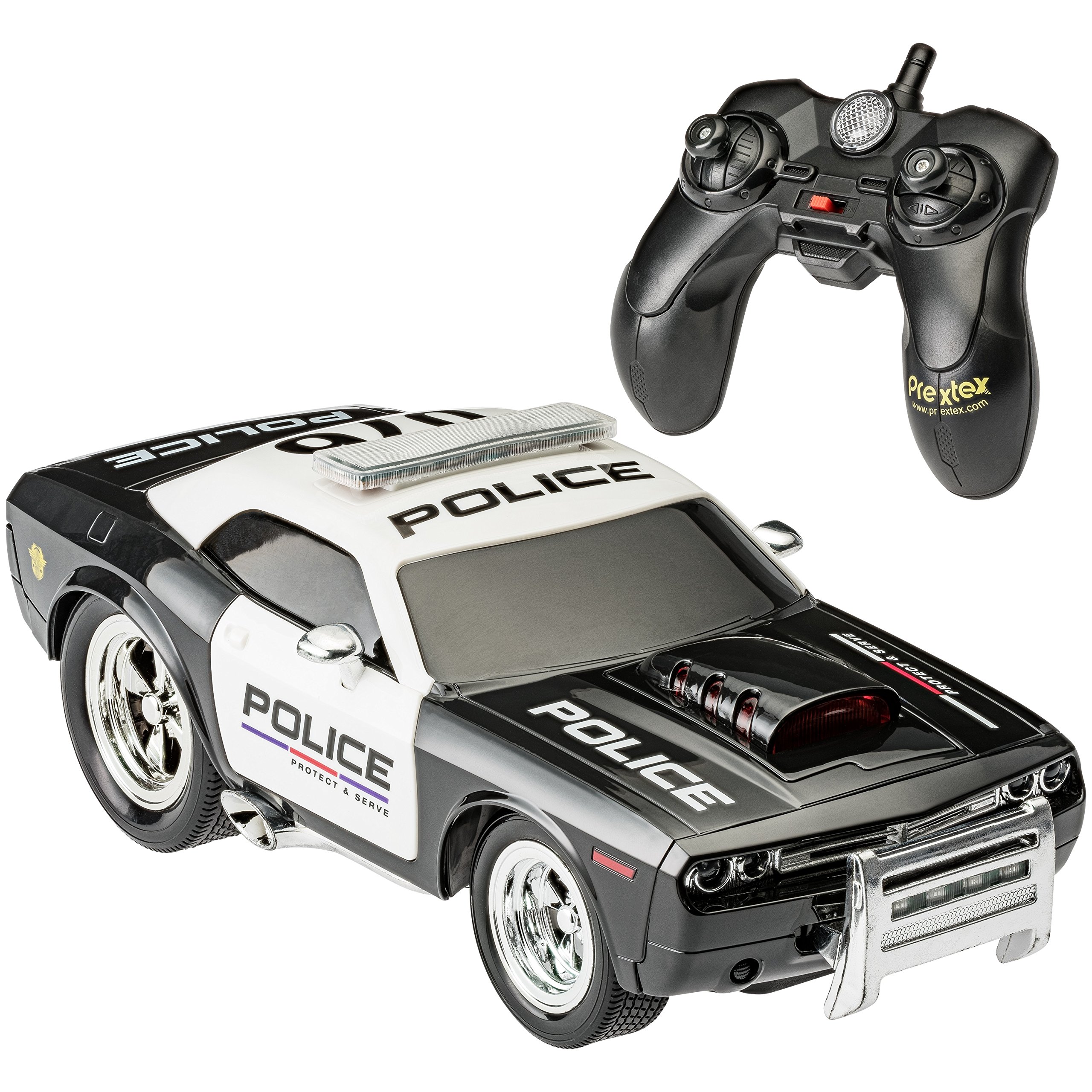 Prextex RC Police Car Remote Control Police Car RC Toys