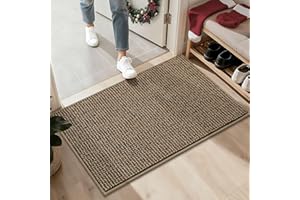 BEQHAUSE 2x3 Entryway Rug Indoor Door Mat Non-Slip Washable, Hallway Rugs Absorbent & Stain Resistant Hall Carpet Runner Rugs for Entryway, Front Door Floor Mats Laundry Room Rugs for Entry, Taupe