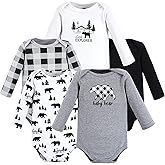 Hudson Baby baby-boys Cotton Long-sleeve Bodysuits 5-pack