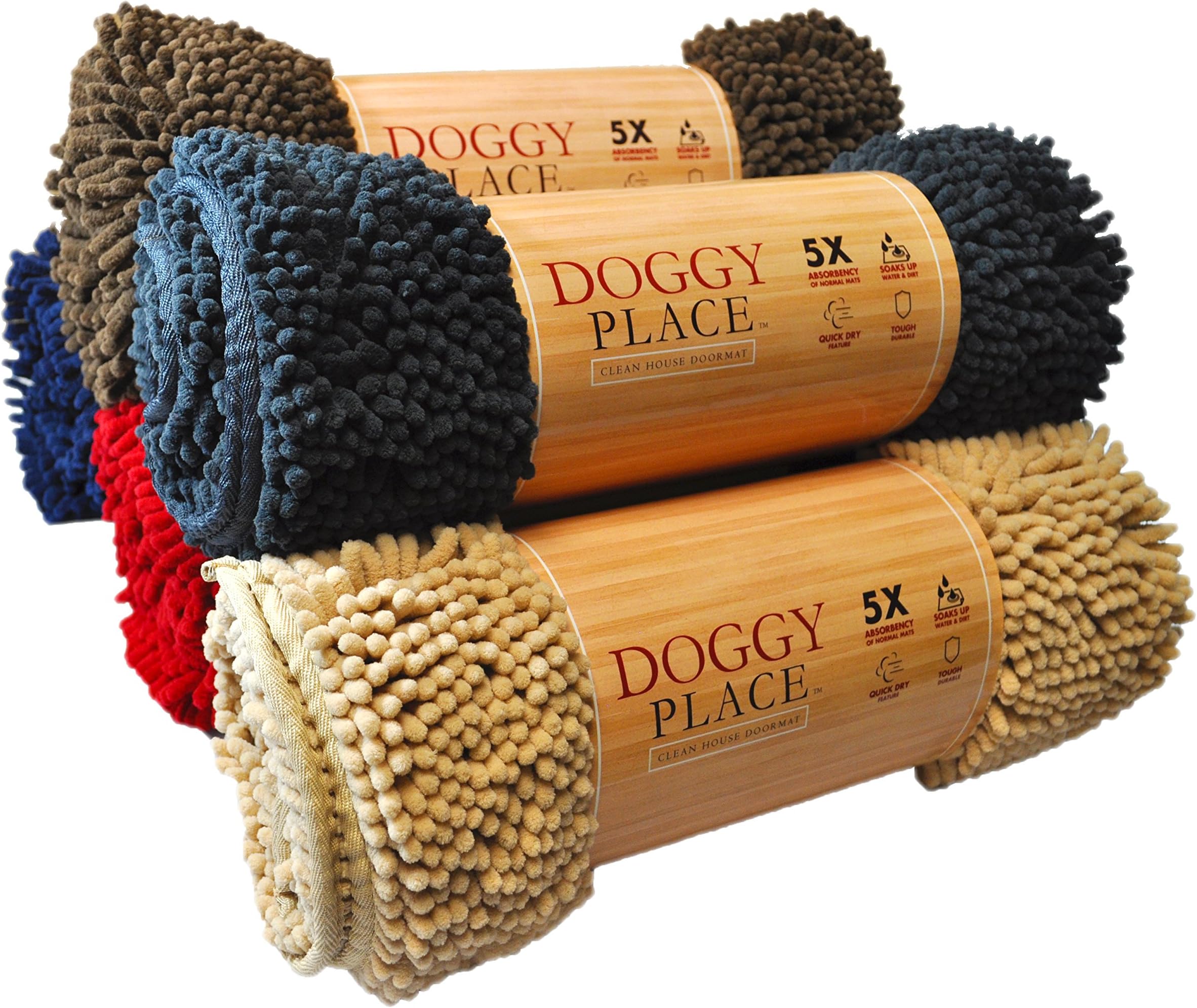 My Doggy PlaceUltra Absorbent Microfiber Dog Door Mat, Durable, Quick Drying, Washable, Prevent Mud Dirt, Keep Your House Clean (Charcoal, Medium) - 78 x 50 cm