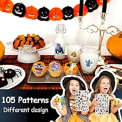 LINAYE 24 Sheets Halloween Stickers for