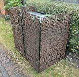 Selections Double Willow Wheelie Bin Screen 2 Bin Hideaway Garden Driveway view 5