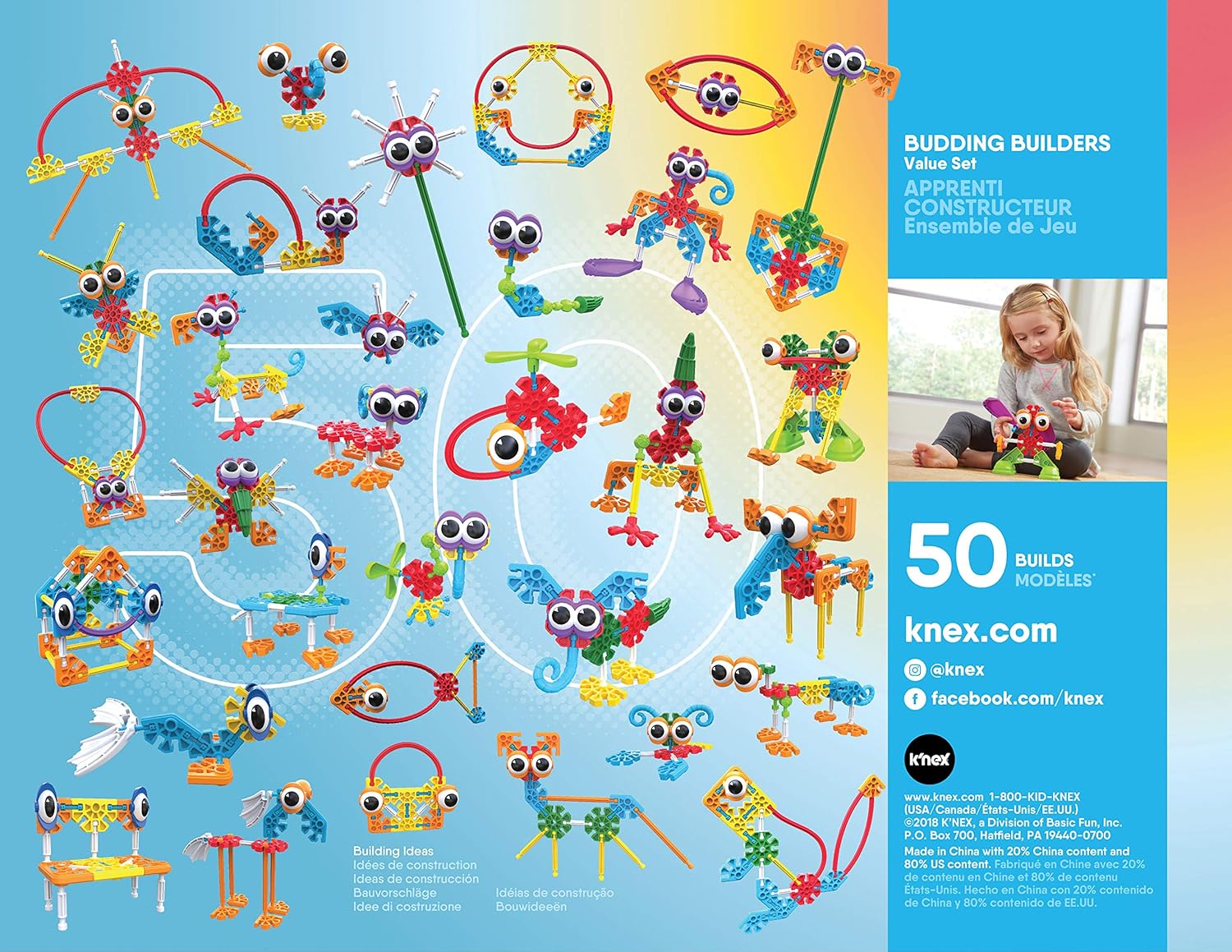 Kid K Nex Budding Builders Building Set Fun And Colourful Kids Construction Toys 50 Building Ideas For Creative Play 100 Piece Learning Kit Suitable For Children Aged 3 Amazon Co Uk Toys Games