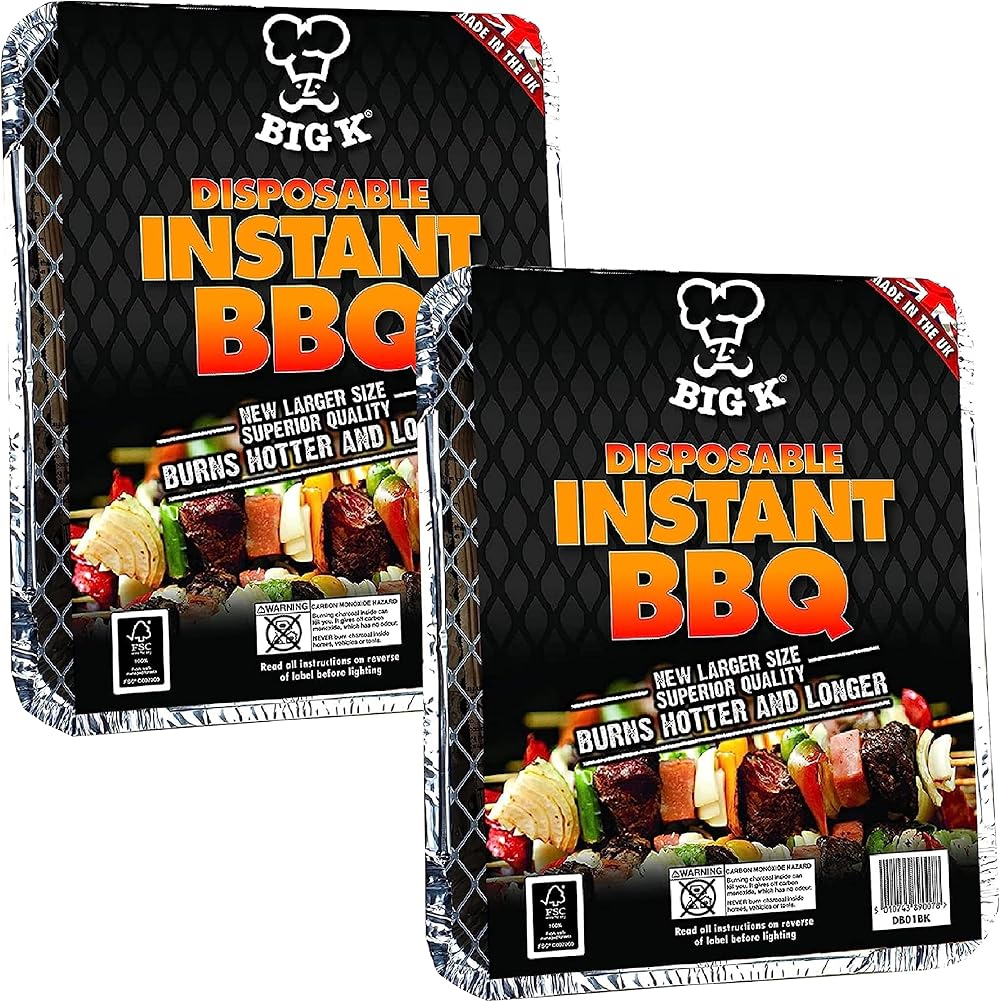 Topline Big K Disposable Instant Light BBQ Trays Pack of 2