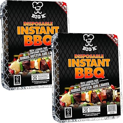 Topline Big K Disposable Instant Light BBQ Trays Pack of 2