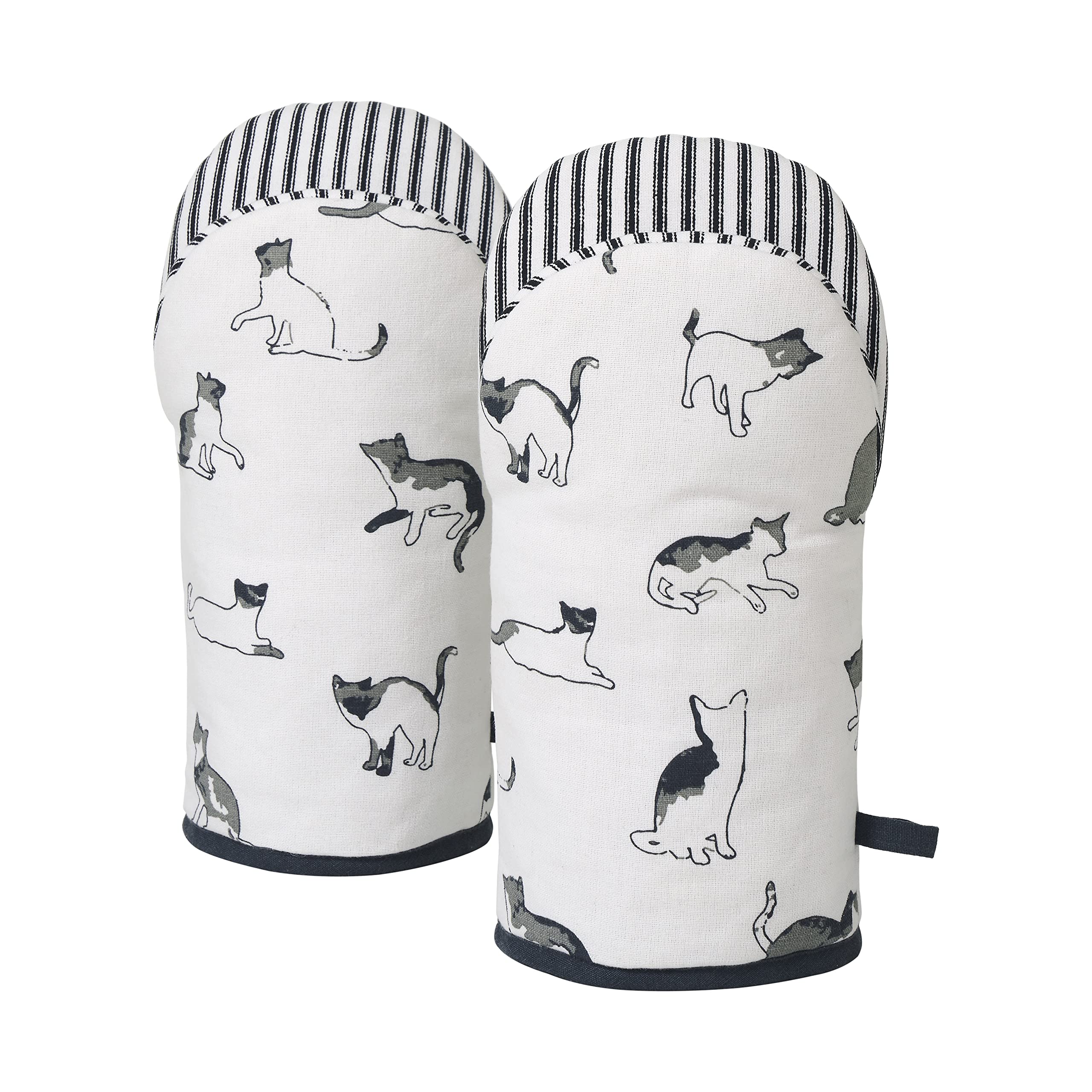 Penguin Home Oven Gloves Heat Resistant Colour - White,Grey & Black, Eco Friendly & Sustainable,Frog shaped Oven Mitts,Cotton with 100% polyester filling,Cooking Baking Grilling BBQ,Size - 18x32cm