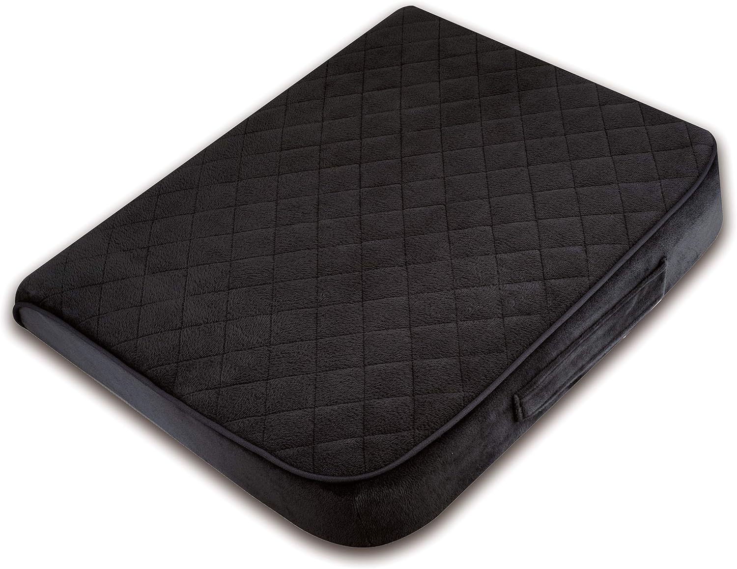 COMFORTANZA Large Seat Cushion - 19x17x3 Gel Infused Pure Memory Foam Chair Pad for Dining, Office Chairs, Wheelchairs, Recliners, Car Seats - Booster Cushion for Adults & Kids - Pain Relief - Black: Home & Kitchen