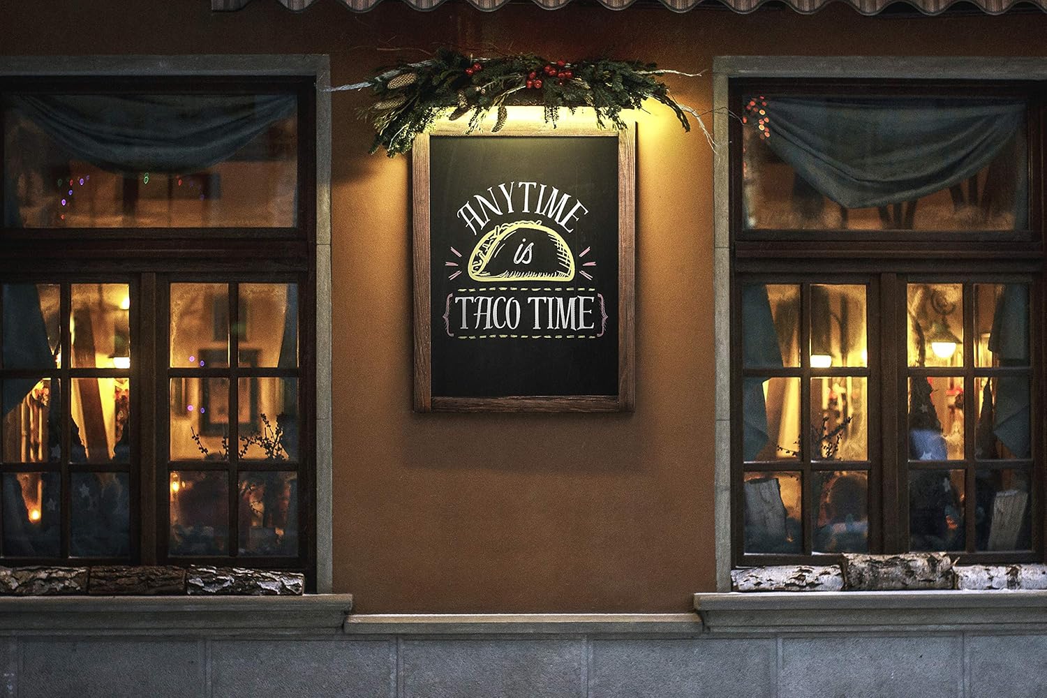 Chalkboard - Magnetic, Non-Porous - Framed Chalkboard - Vintage Decor - Chalk Board for Wedding Kitchen Bar Restaurant Menu, Home - Chalkboard Sign - 18 x 24 inches - Wall Mounted Chalkboard - Large : Office Products