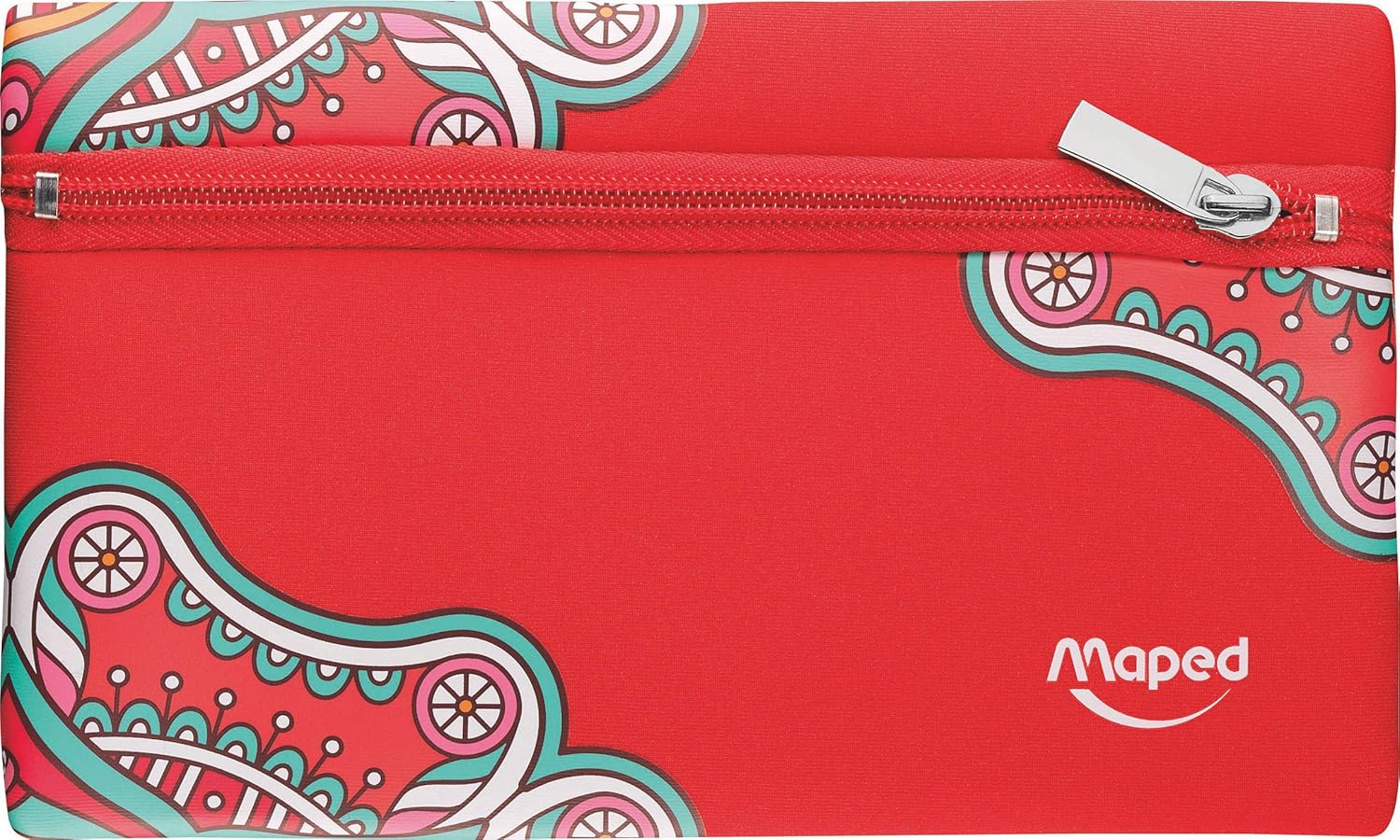 Mandala Flat Pencil Case, Pink/Blue - Image 3
