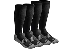 Dickies Men's Light Compression Comfort Over-The-Calf Socks, Available in M-XXL (2, 4 Pairs)