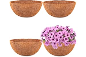 HFHOME 4PCS 16" Round Coco Liner Coco Fiber Replacement Liner