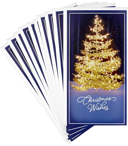 Religiöse Weihnachts-Geldkartenhalter Mit Kreuz – Set Mit 8 Karten & Umschlägen, 'Frohe Weihnachten'