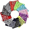 Large Bandana Headband - Handkerchief Bandanas for Men & Women - Paisley Bandana Pack - Cowboy Scarf