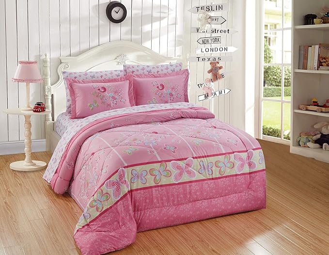 Encoft 3d Butterfly Comforter Set Bohemian Butterflies And Flowers