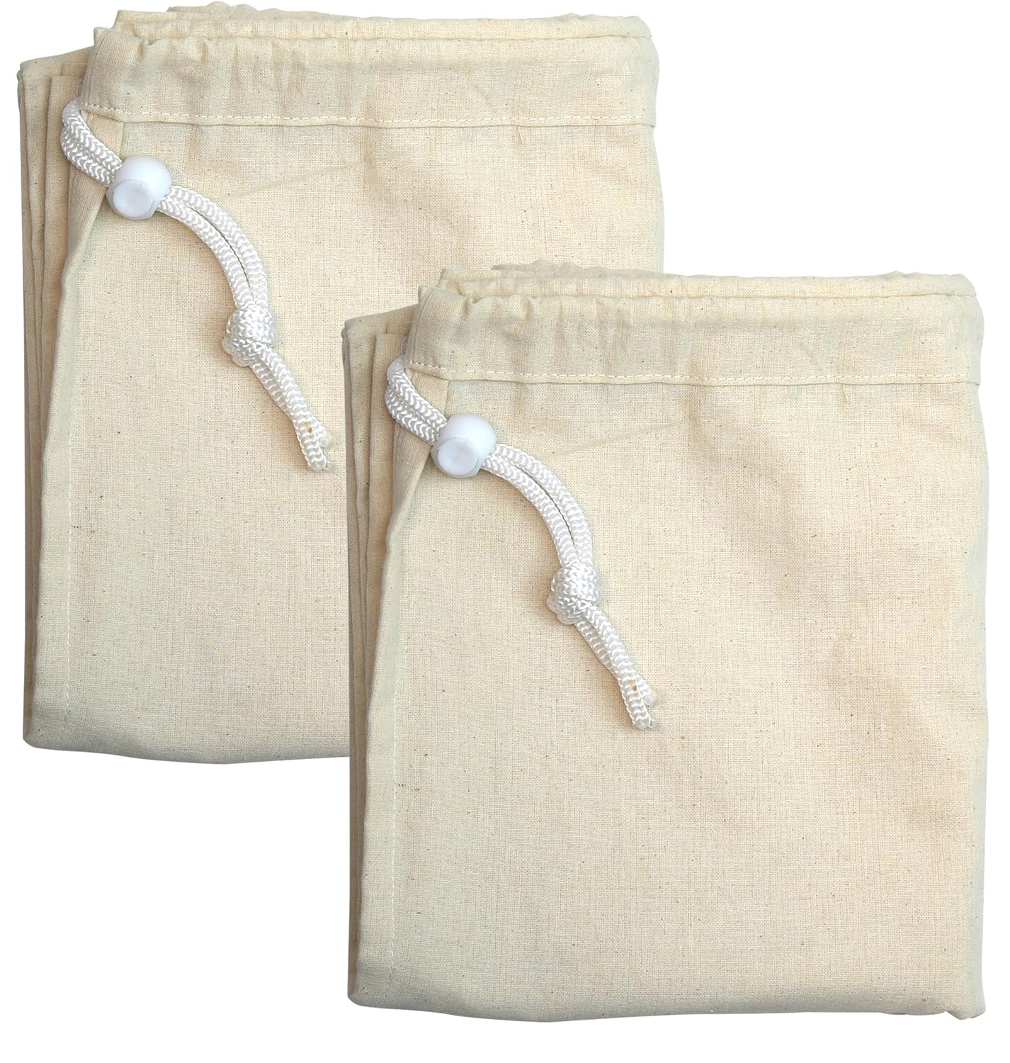 Simple Houseware 2 Pack Extra Large Natural Cotton Laundry Bag, Beige