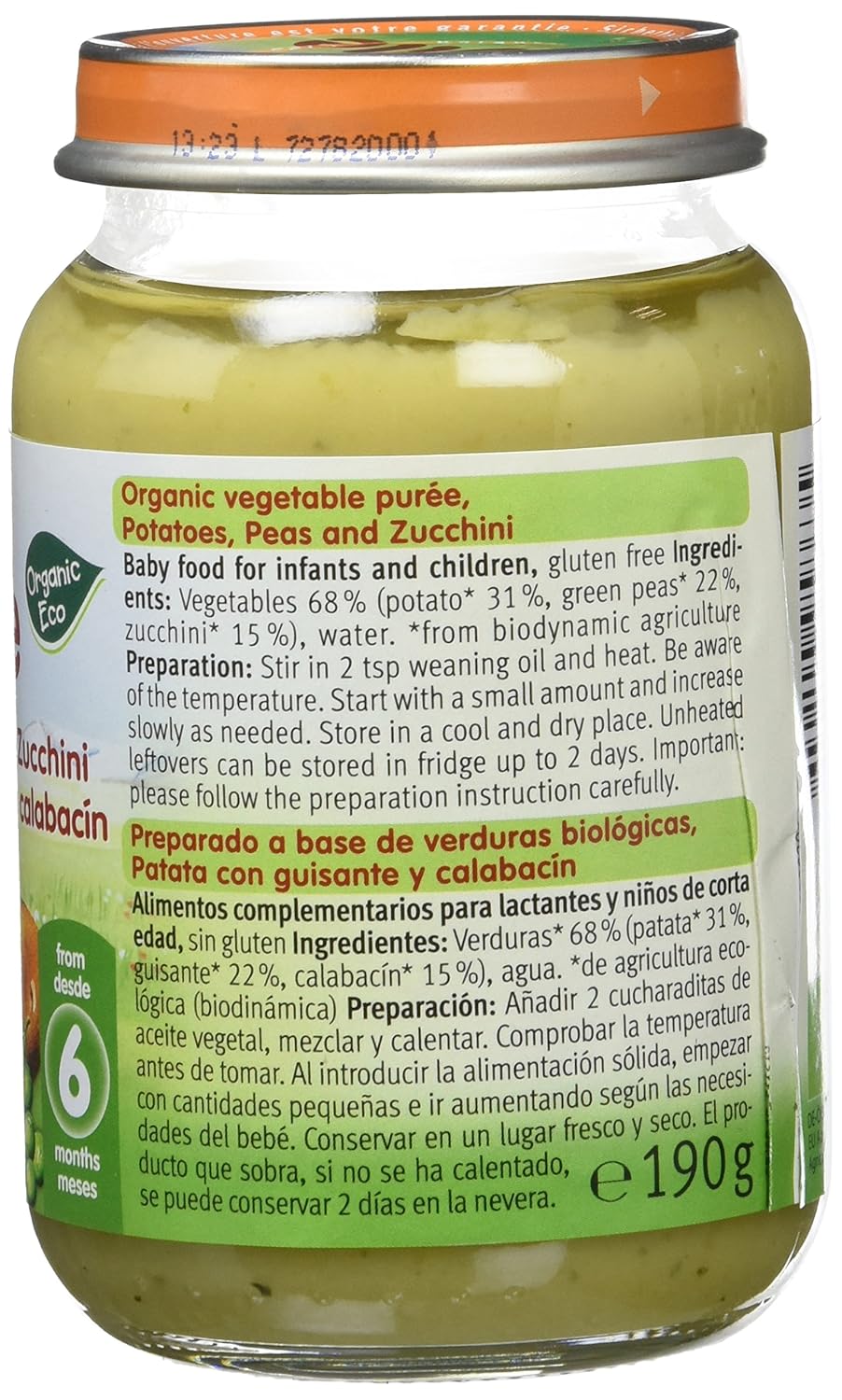 Holle Potito de Patata, Guisantes y Calabacín (+6 meses) - Paquete ...